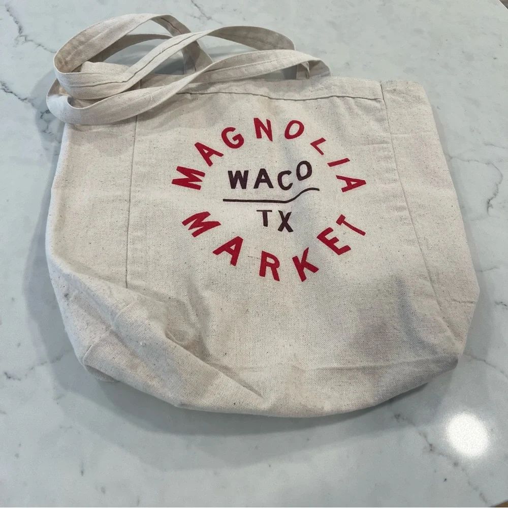 Magnolia Market Cream Tote Bag - Picture 1 of 6